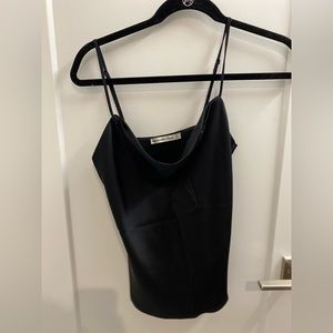 Abercrombie black silky cowl neck shirt NEVER WORN